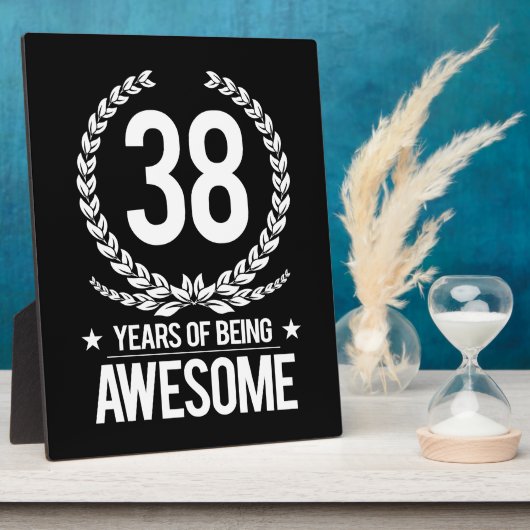 38e verjaardag (38 jaar Geweldige) Fotoplaat (Zijkant)