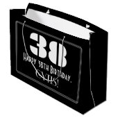 38e verjaardag ~ Art Deco geïnspireerd look "38" + Groot Cadeauzakje (Achterkant Gekanteld)