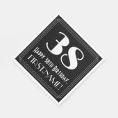 38e verjaardag ~ Art Deco geïnspireerd look "38",  Servet (Hoek)