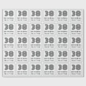 38e verjaardag: Art Deco geïnspireerde stijl "38"  Cadeaupapier (Vlak)