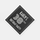 38e verjaardag: Art Deco Style + aangepaste naam Servet (Hoek)