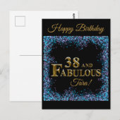 38e verjaardag  briefkaart (Voorkant / Achterkant)