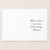 38e verjaardag: Elegant,  Manuscript; de Naam van  Folie Kaarten (Binnen)