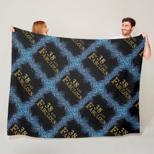 38e verjaardag  fleece deken (In situ)
