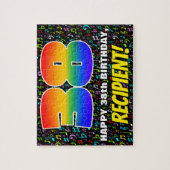 38e verjaardag — Fun, Colorful Music Symbols & "38 Legpuzzel (Verticaal)