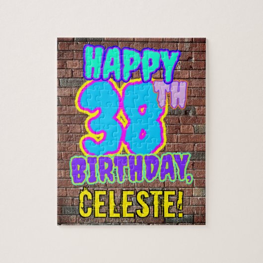 38e verjaardag ~ Fun, geïnspireerd door Urban Graf Legpuzzel (Verticaal)