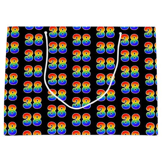 38e verjaardag: Fun Rainbow Event Nummer 38 Patroo Groot Cadeauzakje (Voorkant)