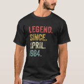 38e verjaardag geeft 38 jaar oude Legende sinds ap T-shirt (Voorkant)
