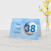 38e verjaardag golfkaart kaart (Gele Bloem)