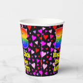 38e verjaardag: Het liefhebbende Kunstpatroon, Reg Papieren Bekers (Rechts)