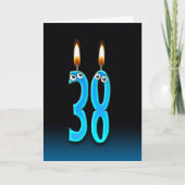 38e verjaardag kaarsen kaart (Voorkant)