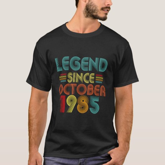 38e verjaardag legende sinds oktober 1985 Retro 38 T-shirt (Voorkant)