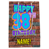 38e verjaardag: Leuk, Urban Graffiti geïnspireerd Medium Cadeauzakje (Achterkant)