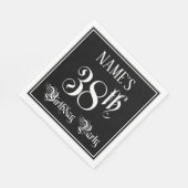 38e verjaardag Partij — Fancy Manuscript + de Naam Servet (Hoek)