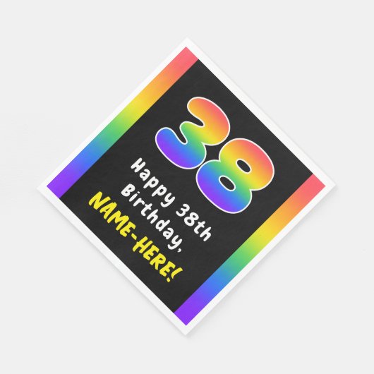 38e verjaardag: Regenboogspectrum # 38, Aangepaste Servet (Hoek)