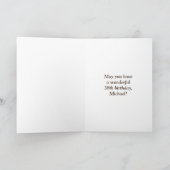 38e verjaardag: Rustieke Faux Wood Look, Regenboog Kaart (Binnen)