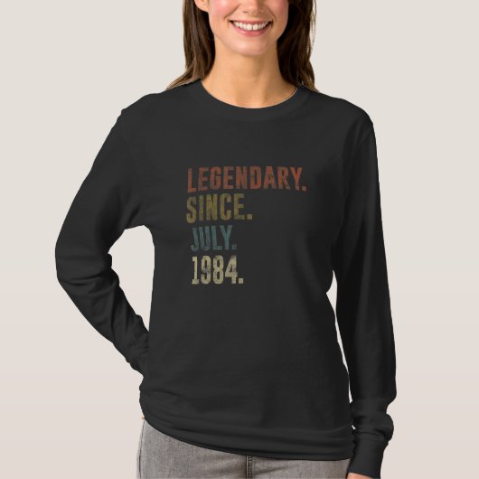 38e verjaardag sinds juli 1984 t-shirt (Voorkant)