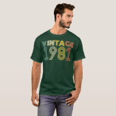 38e Verjaardag T Shirt Cadeau Vintage 1981 Mannen (Voorkant volledig)