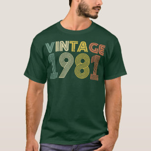 38e Verjaardag T Shirt Cadeau Vintage 1981 Mannen