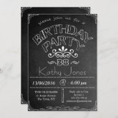 38e verjaardag van het Chalkboard - Uitnodiging to (Voorkant / Achterkant)