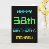 38e verjaardag van het thema Fun Digital Computing Kaart (Gele Bloem)