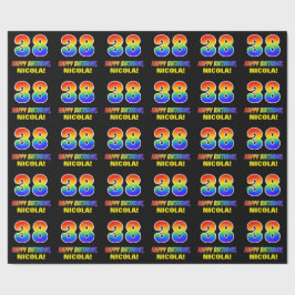 38e verjaardag: Vet, Vun, eenvoudig, regenboog 38 Cadeaupapier