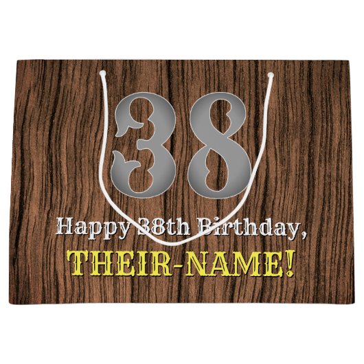 38e verjaardag: Western geïnspireerde kijk in het  Groot Cadeauzakje (Voorkant)