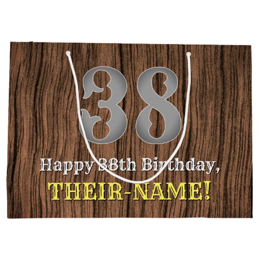 38e verjaardag: Western geïnspireerde kijk in het  Groot Cadeauzakje (Achterkant)