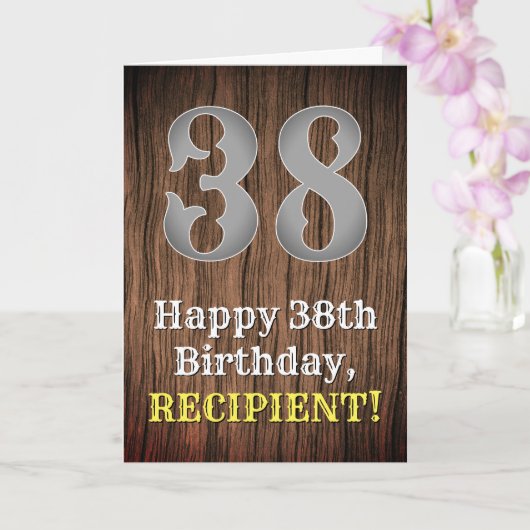 38e verjaardag: Western geïnspireerde kijk in het  Kaart (Orchidee)