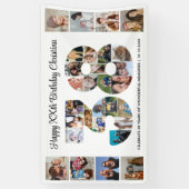 38e Verjaardagsfeest Nummer 38 Fotocollage Spandoek (Verticaal)