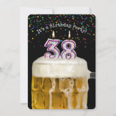 38e verjaardagskaarsenfeest kaart (Voorkant)