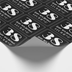 38ste verjaardag - Art Deco geïnspireerd look "38" Cadeaupapier