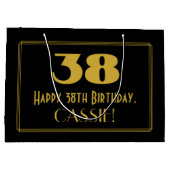 38ste verjaardag — Art Deco geïnspireerde look "38 Groot Cadeauzakje (Achterkant)