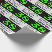 38ste verjaardag - Nerdy / Geeky stijl "38" en naa Cadeaupapier (Hoek)