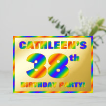 38ste verjaardag van de geboorte - Fun, regenboogs