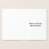 38ste verjaardag: Vet "38 JAAR OUD!" Goudfolie Kaa Folie Kaarten (Binnen)