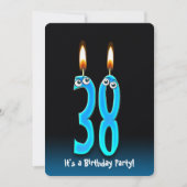 38ste verjaardagsfeestje uitnodigen kaart (Voorkant)