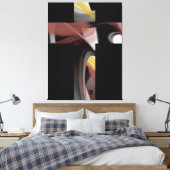 38x50" Trend Abstract Art Black White Powdery  Canvas Afdruk (Insitu (Slaapkamer))