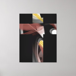 38x50" Trend Abstract Art Black White Powdery  Canvas Afdruk