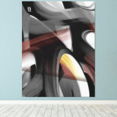 38x50" Trend Abstract Art Black White Powdery  Canvas Afdruk (Insitu (Houten vloer))