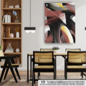 38x50"Trend Abstracte Kunst Zwart Wit Poederig Canvas Afdruk