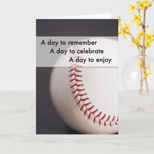 3970 de Verjaardag van het honkbal Kaart (Gele Bloem)