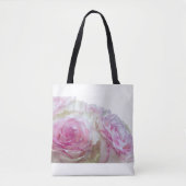3975 - Roze en witte rozen Tote Bag (Voorkant)