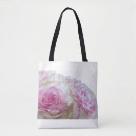 3975 - Roze en witte rozen Tote Bag