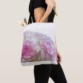 3975 - Roze en witte rozen Tote Bag (Dichtbij)