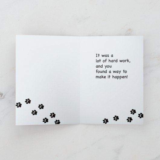 3983 Pug van de humor, Bedankt, Gedaan Werk Bedankkaart (Binnen)