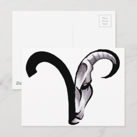 398ed2e311876f65315abc50c5e40934—aries-ram-tattoo briefkaart (Voorkant / Achterkant)