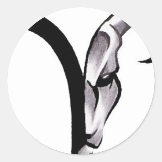 398ED2E311876F65315ABC50C5E40934—ARIES-RAM-tattoo Ronde Sticker (Voorkant)