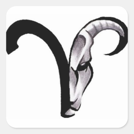 398ED2E311876F65315ABC50C5E40934—ARIES-RAM-tattoo Vierkante Sticker (Voorkant)