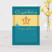 3991_11 Jaar servicer, Jubileum van medewerkers Kaart (Gele Bloem)